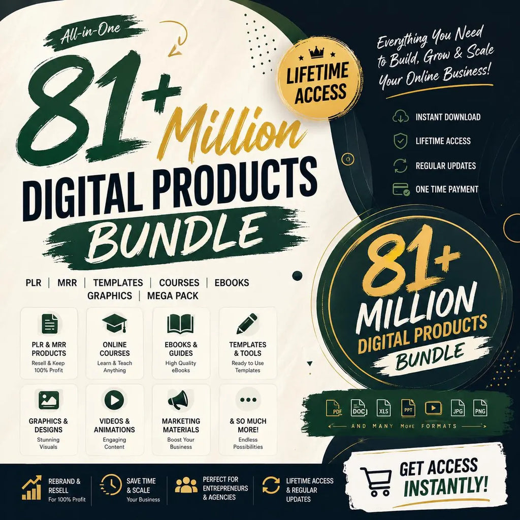 81+ Million Digital Products Ultimate Resell Bundle (PLR & MRR)
